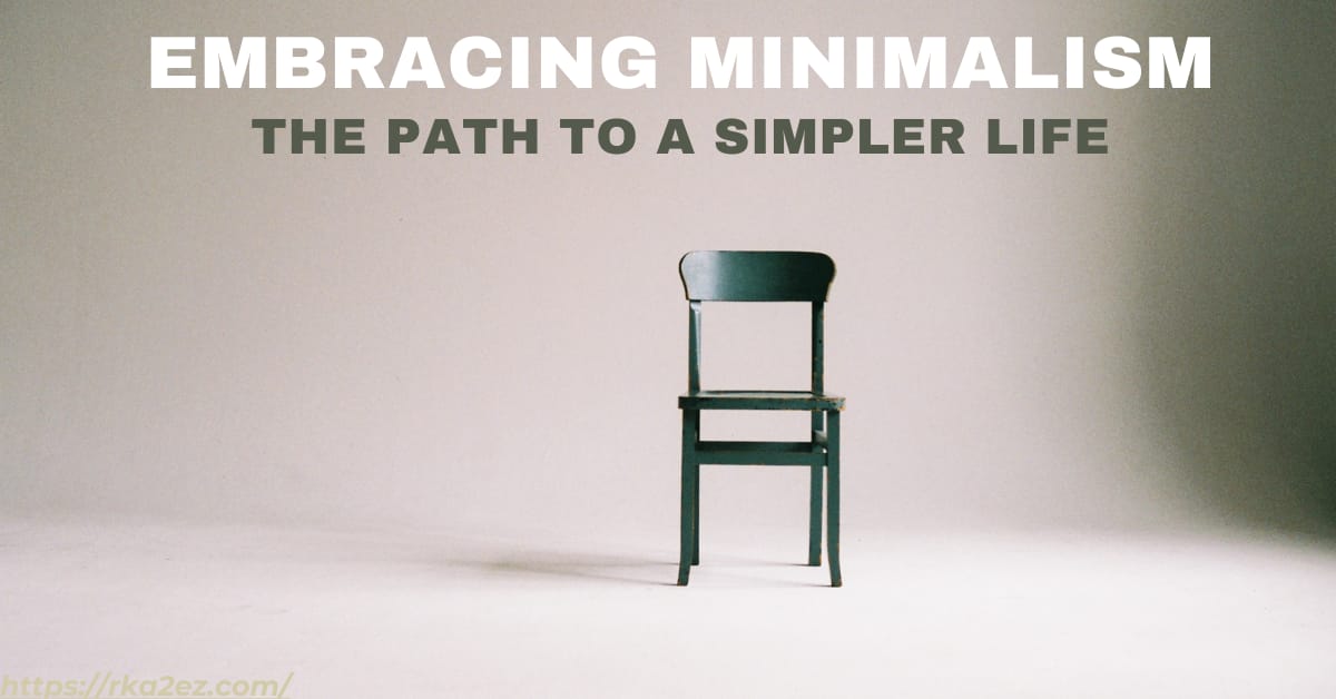 Embracing Minimalism: The Path to a Simpler Life In a world brimming with constant stimuli and distractions, minimalism has emerged as a refreshing antidote, offering a way to pare down the excess and embrace a simpler, more intentional way of living. In this article, we'll explore the concept of minimalism and guide you on how to apply it to your life, Join us as we embark on a journey towards decluttering our lives and finding true meaning in simplicity. The Essence of Minimalism At its core, minimalism is not just about decluttering your physical space; it's a mindset that extends to various aspects of your life. It encourages you to prioritize what truly matters while letting go of the rest. Minimalism is about intentionally focusing on the essential and shedding the superfluous. Decluttering Your Physical Space Embark on your minimalist path by simplifying your surroundings. Consider each item you own and ask yourself if it serves a purpose or brings you joy. If not, it might be time to let it go. Embrace the idea of "less is more" by simplifying your home, reducing the number of possessions, and creating an organized, stress-free environment. Streamlining Your Finances Minimalism extends to financial well-being. Evaluate your spending habits and consider what truly adds value to your life. Cut unnecessary expenses and work towards financial freedom. The fewer financial burdens you carry, the more you can focus on what brings you fulfillment. Cultivating Minimalist Relationships Examine your relationships and prioritize those that nourish your soul. Minimalism encourages you to surround yourself with people who support and inspire you, letting go of toxic or draining connections. A smaller circle of meaningful relationships can lead to a more fulfilling social life. Simplifying Your Schedule A cluttered schedule can lead to stress and overwhelm. Minimalism encourages you to streamline your daily agenda. Prioritize your commitments, delegate when possible, and make space for activities that truly matter to you. This will free up time for self-care and personal growth. Embracing Minimalist Consumption In a world driven by consumerism, minimalism encourages you to be mindful of your consumption. Buy intentionally and choose quality over quantity. Consider the impact of your purchases on the environment and society as a whole. The Benefits of Minimalism Minimalism offers a multitude of benefits, including reduced stress, increased clarity, enhanced focus, and improved well-being. It allows you to live in the present moment, appreciate the beauty of simplicity, and find contentment with what you have. Conclusion Embracing minimalism is a powerful choice that can lead to a simpler, more fulfilling life. By decluttering your physical space, streamlining your finances, nurturing meaningful relationships, simplifying your schedule, and being mindful of consumption, you can experience the transformative effects of minimalism. Start your minimalist journey today, and let it guide you towards a life of purpose, intention, and contentment.